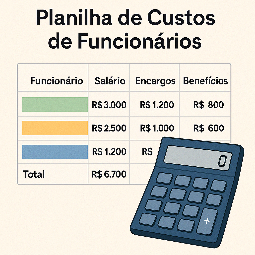 Planilha de Custos de Funcionários